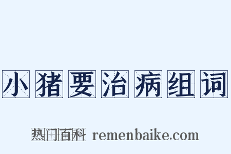 小猪要治病组词是什么意思的图片